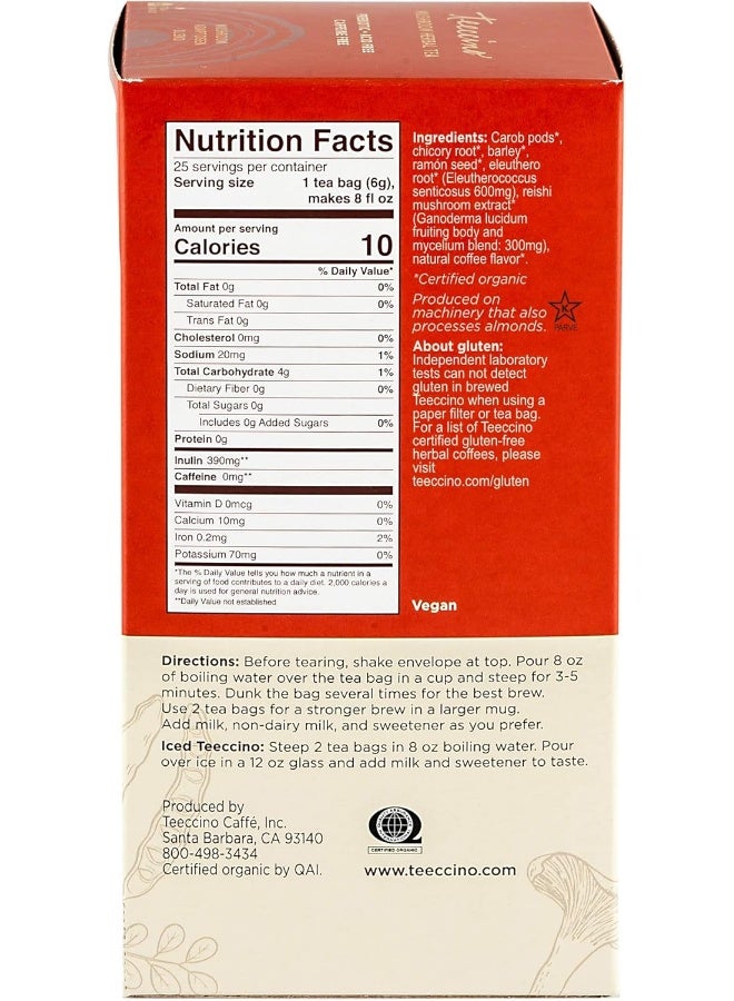 Teeccino Reishi Eleuthero Herbal Tea - Image 2
